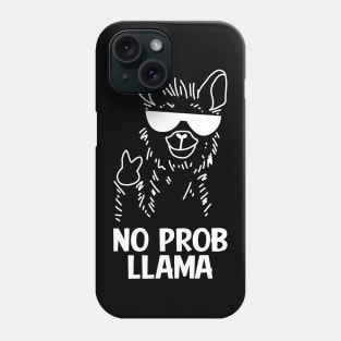 No Problem Llama Alpaca Gangster Glasses Phone Case