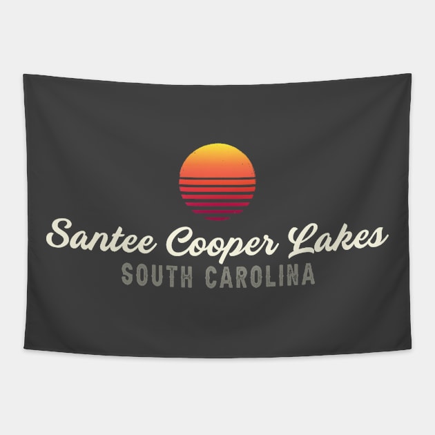 Santee Cooper Lakes, SOUTH CAROLINA, Bass Fishing Tapestry by Silo Co.