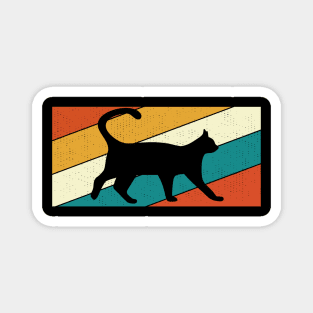 Cat Retro Distressed Style Vintage Magnet