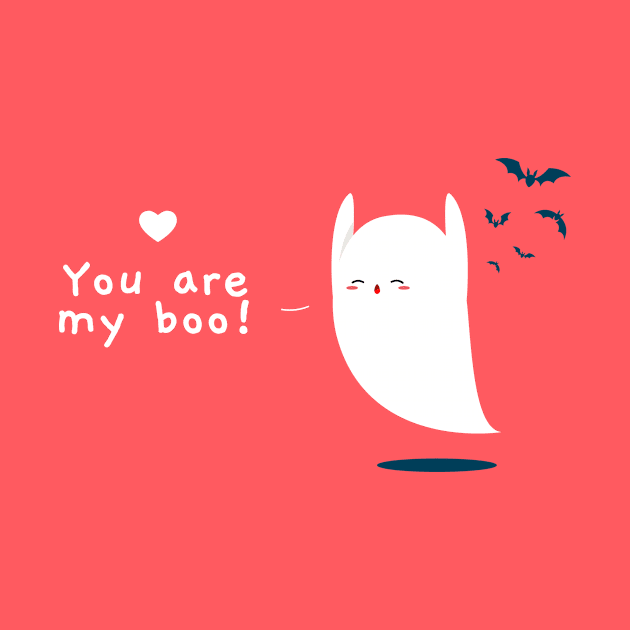 Cute Valentine's Happy Ghost by BlindVibes