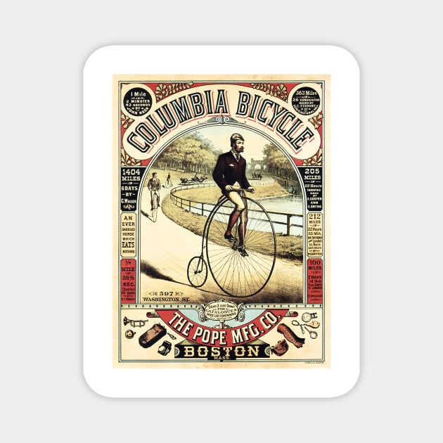 Columbia Bicycle Advertisement America Boston Vintage Magnet by vintageposters