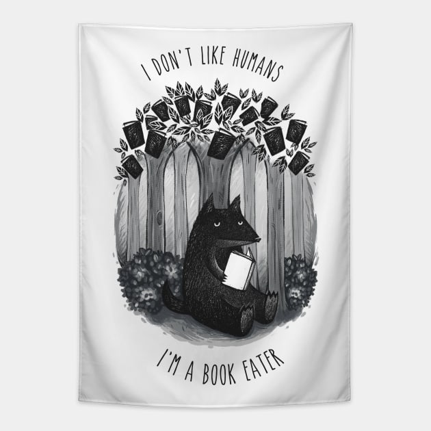 I'm a book eater Tapestry by rikolaa