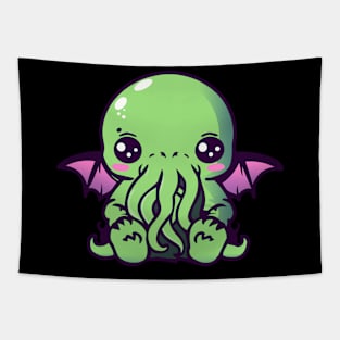 Cute Kawaii Cthulhu Tapestry