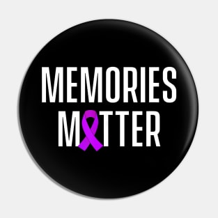 Memories Matter Alzheimer Awareness Gift Pin