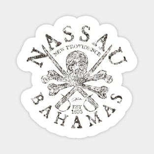 Nassau, Bahamas, Pirate Skull & Crossbones Magnet