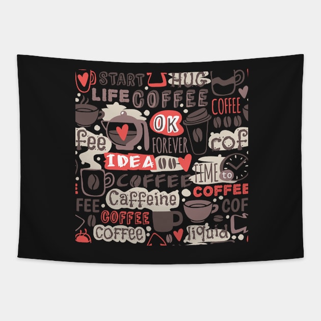 Coffee Lovers Tapestry by edwardecho