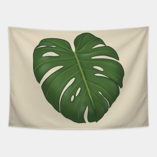 Green Monstera leaf Tapestry