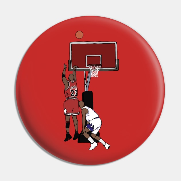 Michael Jordan The Last Shot Pin by rattraptees