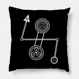 Pictish Double Disc Z-Rod Pillow