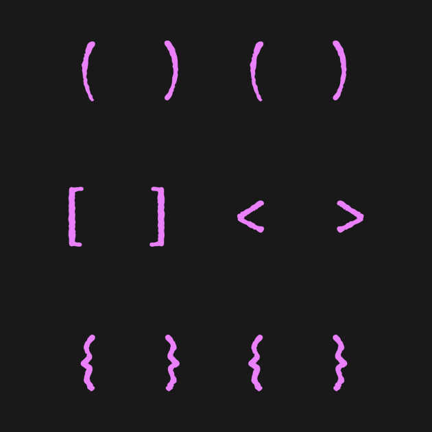 Pink Typewriter Symbols by anacarminda