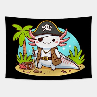 lavender axolotl pirate Tapestry