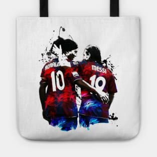 Illustration Messi And Ronaldinho Tote