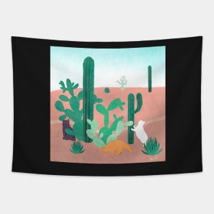 Cactus & Cats in the Desert Tapestry