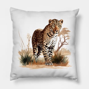African Leopard Pillow