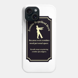 Potion Label: Zombie Repellent Brew, Halloween Phone Case