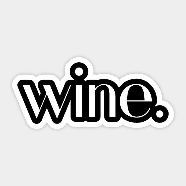 wine minimalist wine sticker teepublic
