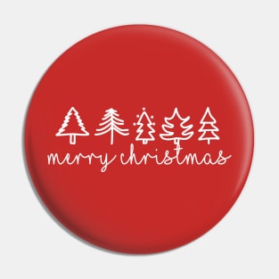 Merry Christmas Trees Pin