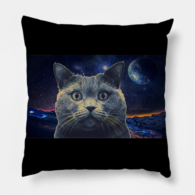Space cats T-Shirt episode 5 Pillow by Serious_cosmic_cats 
