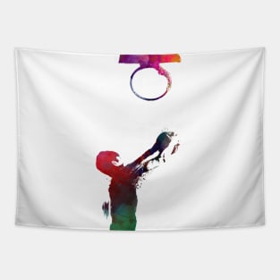 basketball sport art #basketball Tapestry