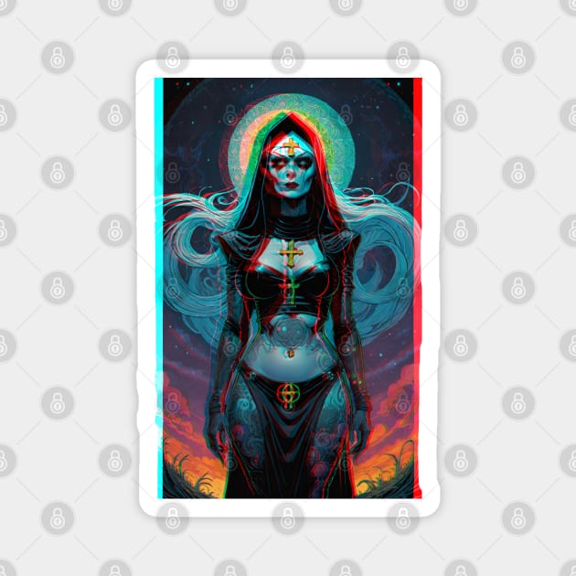 3D Evil Nun Magnet by Grave Digs