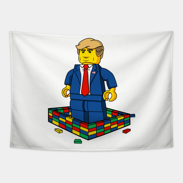 Manners discolor Jeg vasker mit tøj Lego Donald Trump Border Wall Shirt USA Funny Lego - Lego - Tapestry |  TeePublic