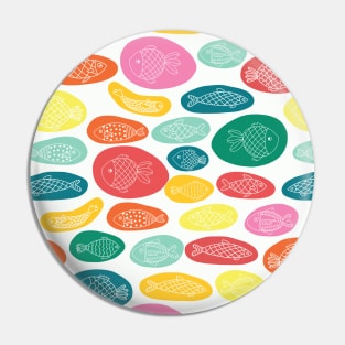 Colorful Fish Bubbles Pin