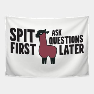 Spit First Ask Questions Later Tapestry