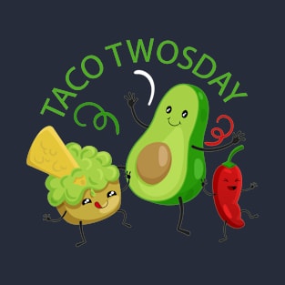 Tacos Cactus Taco Twosday 2 Birthday Gift T-Shirt T-Shirt