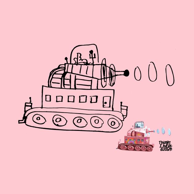 Bubble Machine Tank / Black Outline by Things I Have Drawn