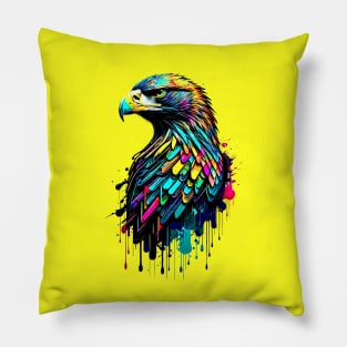 rainbow bald American eagle Pillow