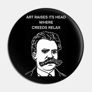 FRIEDRICH NIETZSCHE quote .6 - ink portrait Pin