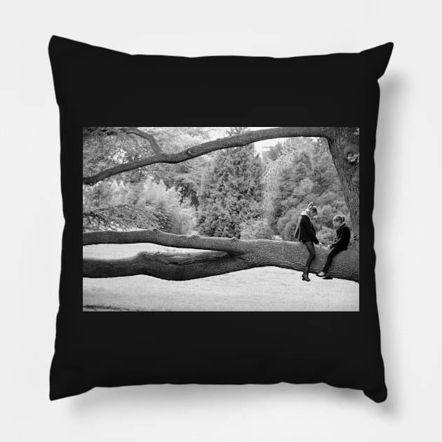 Jeunes filles branchées. Pillow by rollier