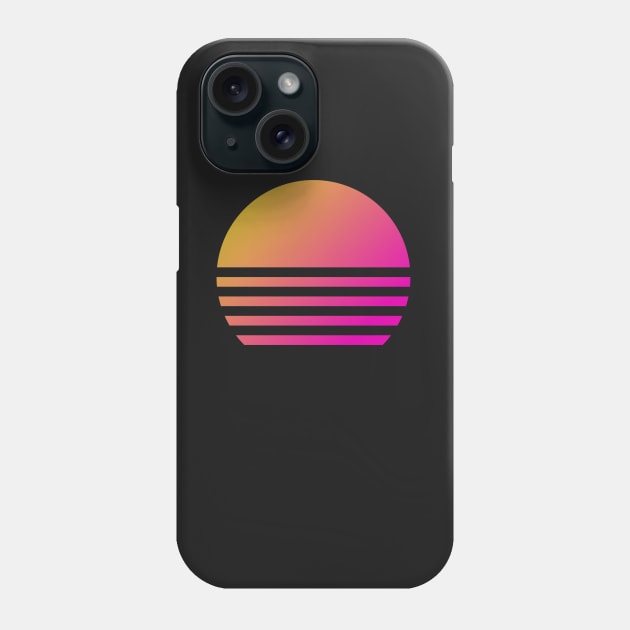 80s Sun Phone Case by Rubikia