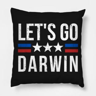 Lets Go Darwin US Flag Vintage Pillow