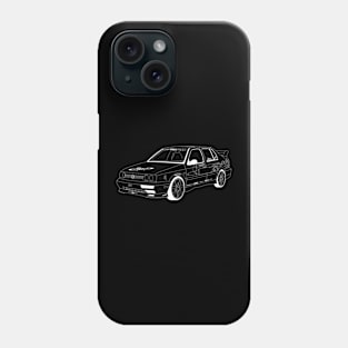 Jesse Car White Outline Phone Case