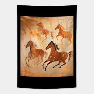 Cave Painting of Horses Tapestry