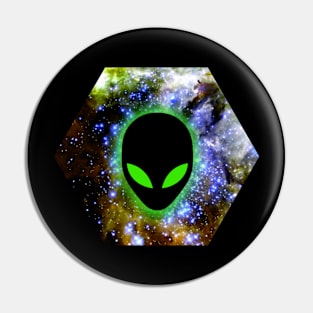 Green Eyed Alien Pin