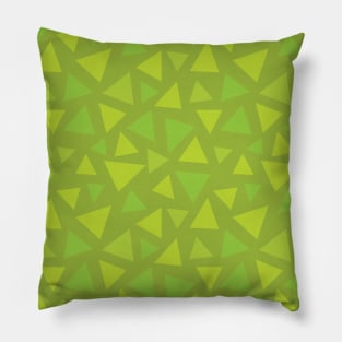 Grass Pattern - Olive Summer Triangles Pillow