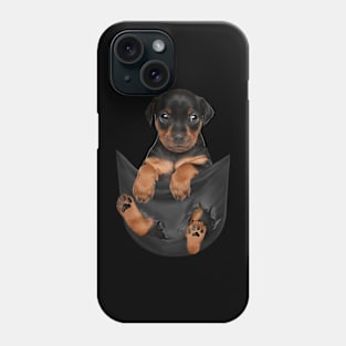 Doberman pinscher with love Phone Case