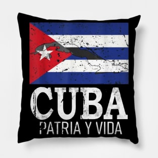 Cuba Libre Cuban Flag patria y vida Pillow