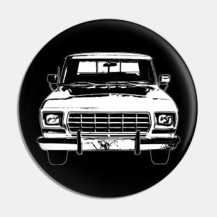 White F 150 Ranger Supercab Sketch Art Pin