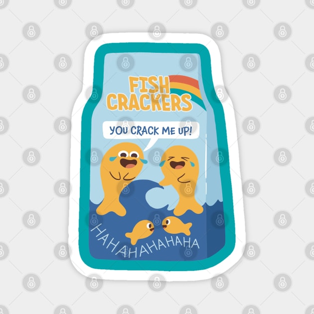 Funny Fish Crackers Magnet by awesomesaucebysandy