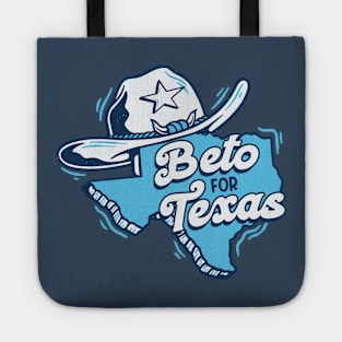 Beto for Texas Governor // Retro Texas Cowboy Hat & State Outline Tote