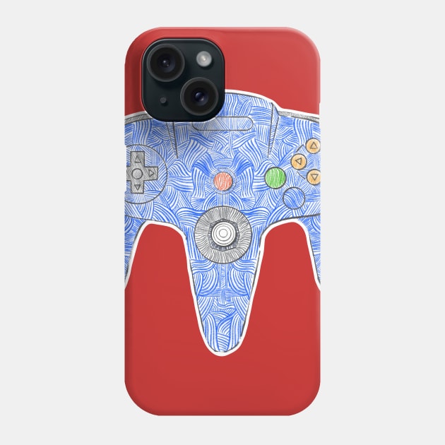 Gamepad SixtyFour - Blue Phone Case by KristNorsworthy