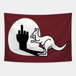 Kangaroo Middle Finger Tapestry