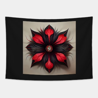 red and black flower Tapestry