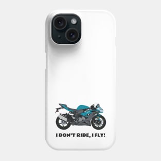 I don't ride, I fly! Kawasaki Ninja ZX-6R pearl nightshade Phone Case