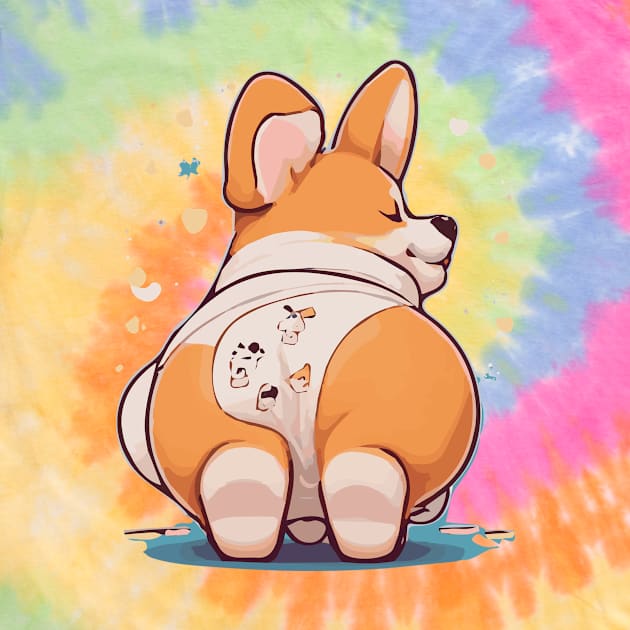 Corgi Dog Butt by Sparkling Art