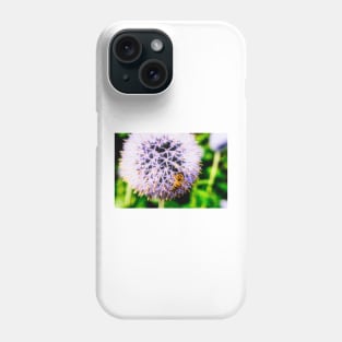 Bee On Small Globe Thistle 6 Phone Case