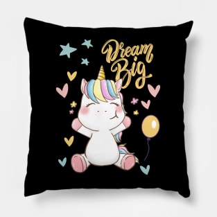 Sweet Unicorn Dream big Cute baby outfit great for kids toddlers baby shower Pillow